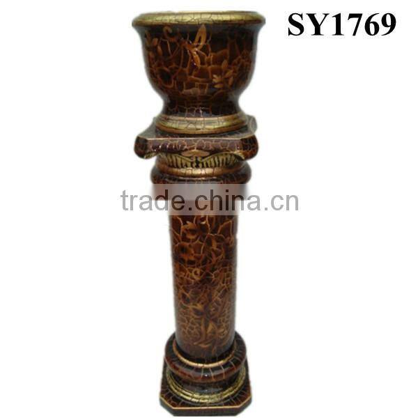36 inch brown antique pot ceramic roman columns