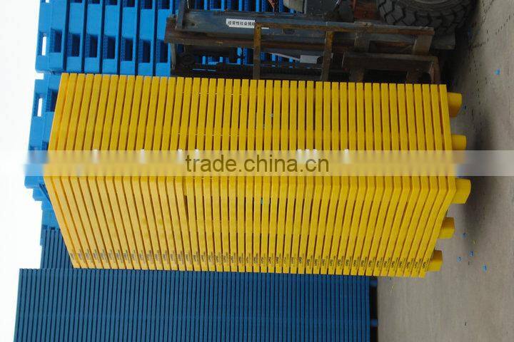 1200*800mm size eruo type single face nine leg nestable recycled plastic pallet