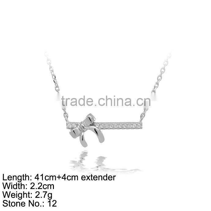 XXL209 925 Silver Pendant with CZ Stones bling for gift to women