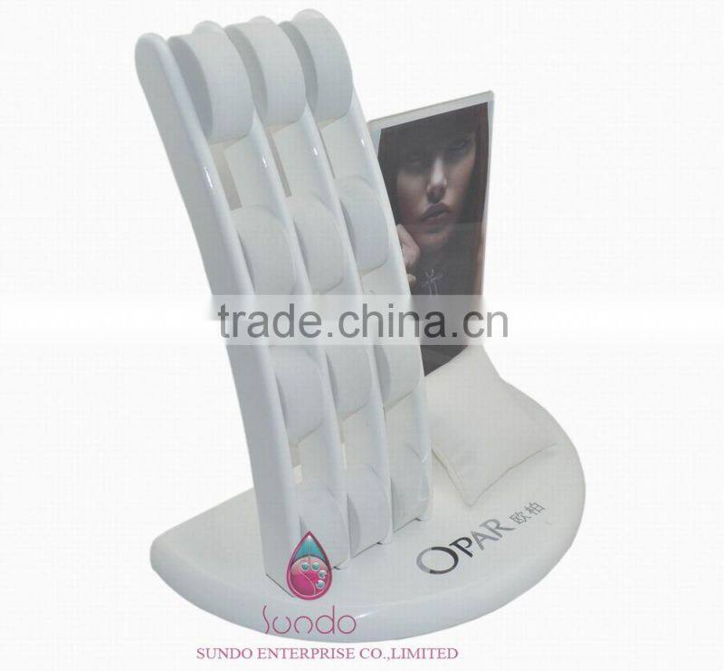 wholesale high end ivory white jewelry display for bangle and watch