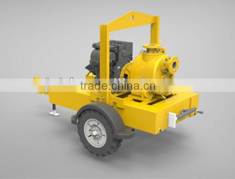 trailer mounted electric self priming trash pump