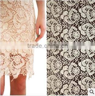 100% Qmilch Guipure Lace Fabric for Sale