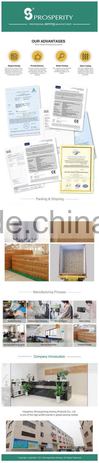 Hot product aluminium alloy awnings retractable patio awnings and canopies