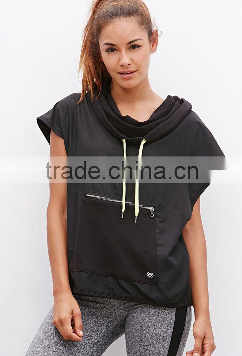 sleeveless athletic pullover oversized hoodie