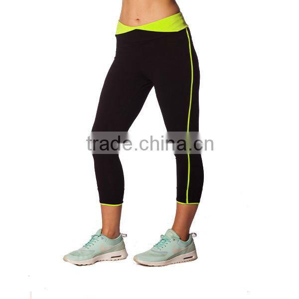 3/4 length leggings, running right, nylon yoga pants