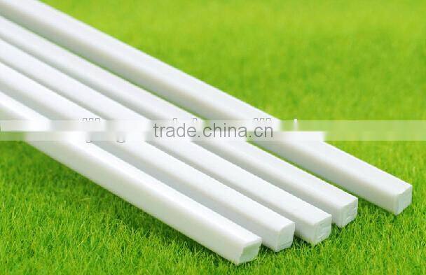white plastic model square tube in plastic profile