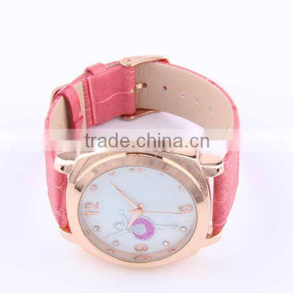China wholesale market leather straps miyota quartz movement wrist watch