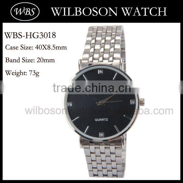 Quartz stainless steel case back trend design quartz watch