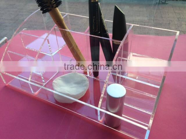 elegant clear acrylic cosmetic organizer,acrylic cosmetic holder,custom acrylic makeup organizer manufacturer