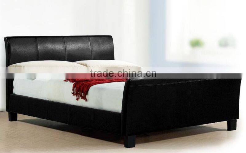 cheap PU beds wholesale size sleigh beds, faux leather sleigh beds, cheap sleigh beds queen size