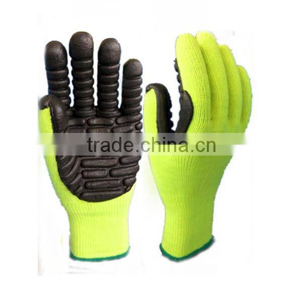 Rubber Coated Fingertips Protection Gloves