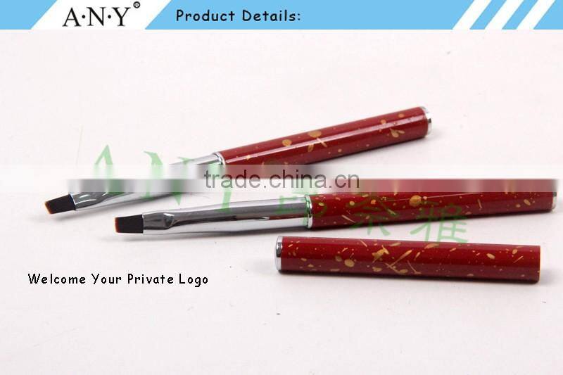 ANY New Arrival Mental Handle Pure Color Flat Hair Gel Nail Art Brush Hot Sale