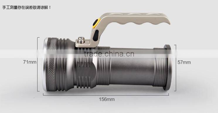 super bright aluminum 3 mode sos hand held long range rechargeable led searchlight for emergency