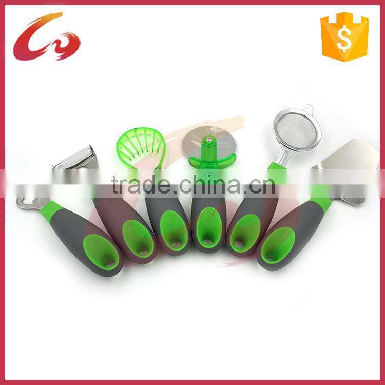 Customized color round pp handle kitchen tool set