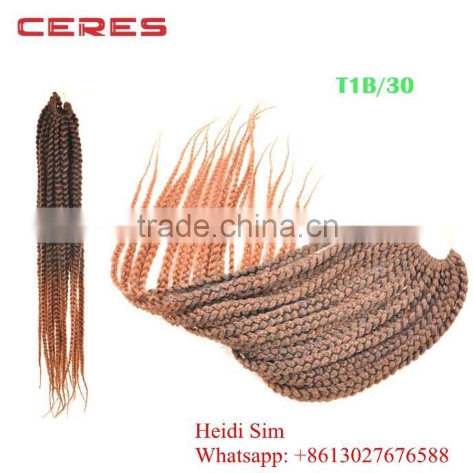 100% Japanese fiber factory price Jumbo box braid crochet braids with synthetic hair crochet braid hair