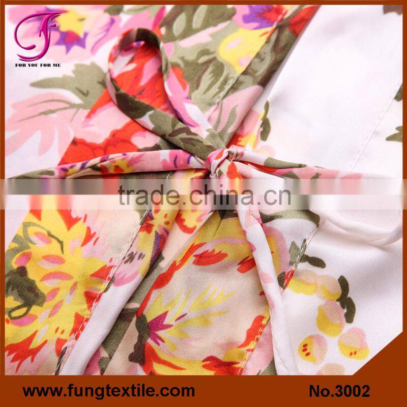 FUNG 300202 New Women Floral plus size bathrobes