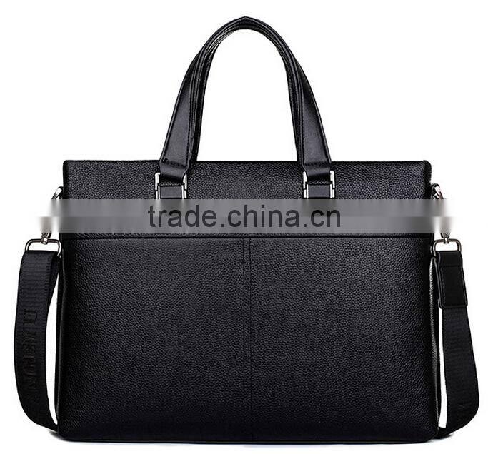 Popular brown briefcase genuine leather bags for men