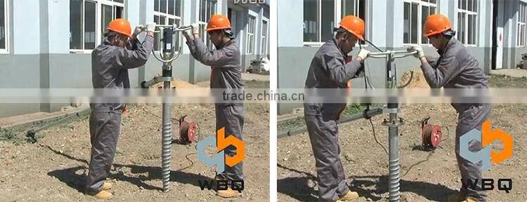 Post Driver Helical Screw Piles For Foundations