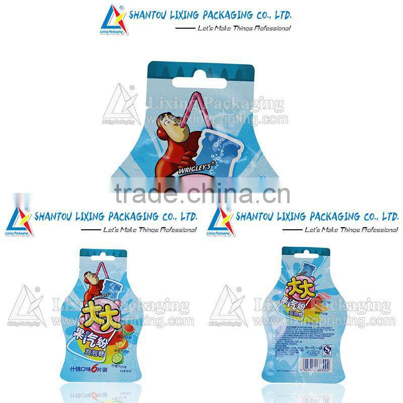 Chewing gum shaped bag