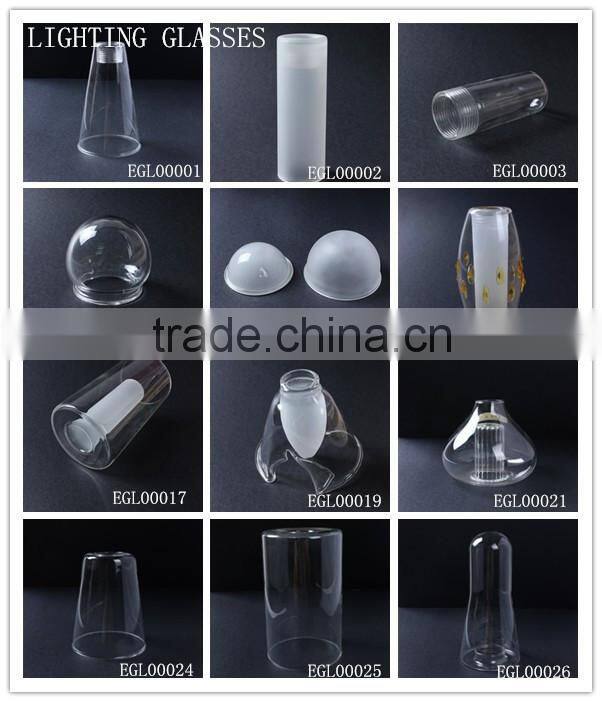 Sandblasting/Frosted glass flash lamp shade covers in the glassware factory