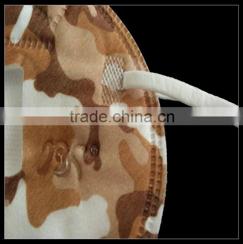 Spunlace nonwoven C shaped protective face mask with valve