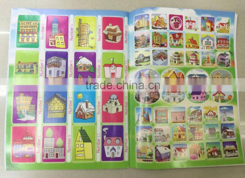 2016 new-model eco-friendly high quality child cartoon color filling book
