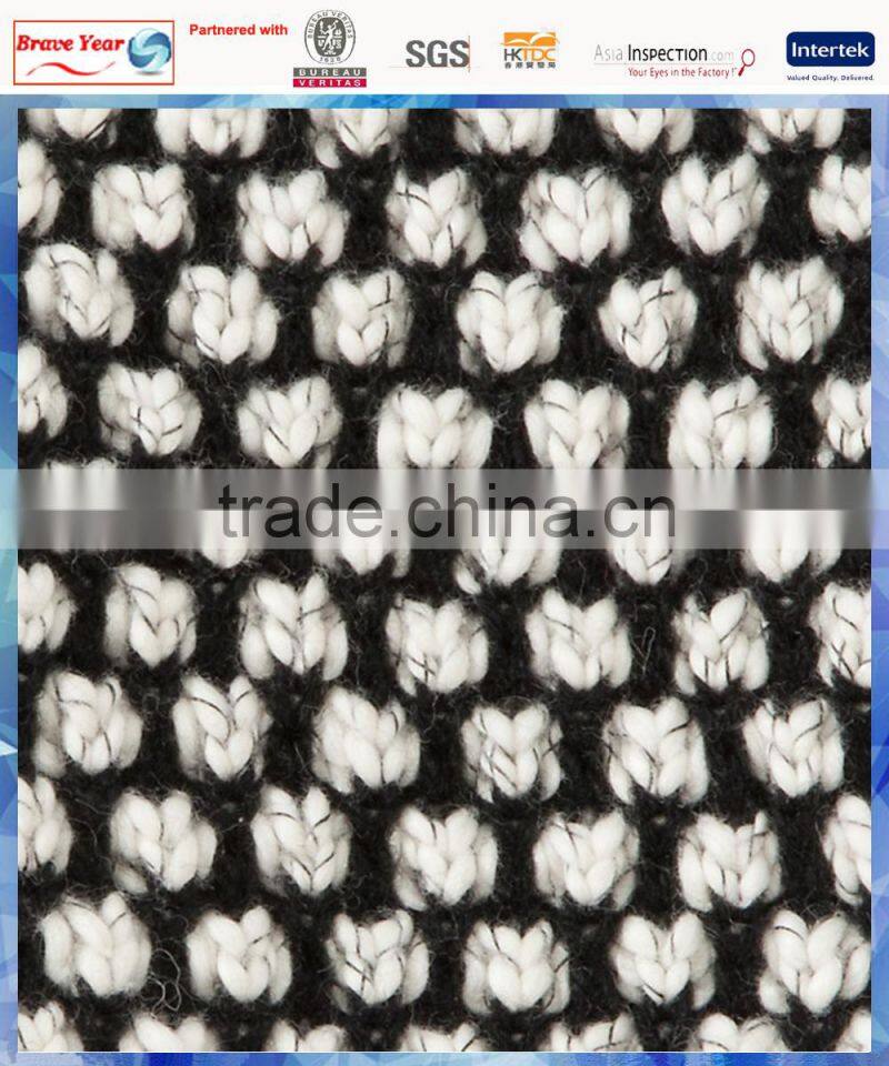 monochrome Popcorn knitted Handwarmers for women