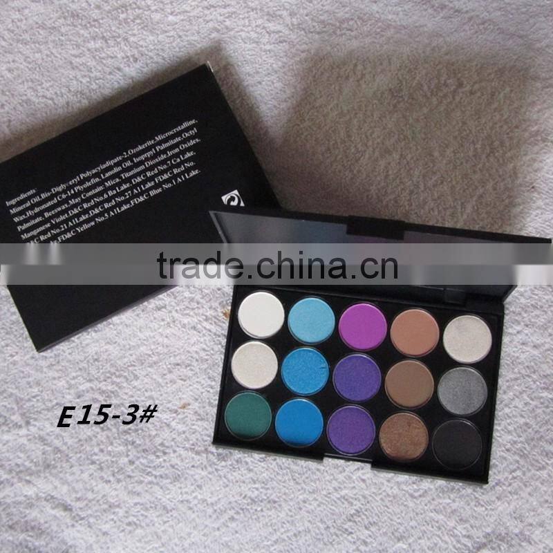Newest Cheap Romantic color Makeup Shinning Eye Shadow ,15 colors Mixed Glitter Matte Eyeshadow Palette