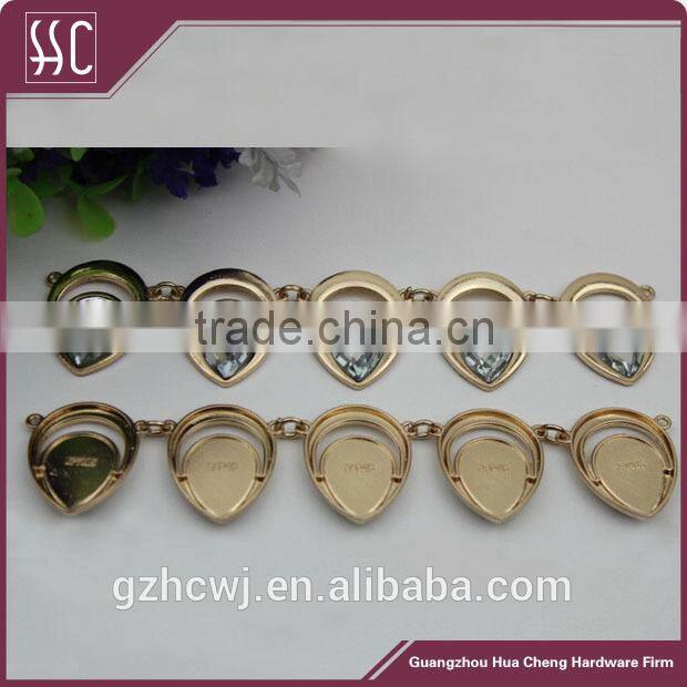 oval diamond metal chain, 2015 latest design bag chain, hot sale bag chain