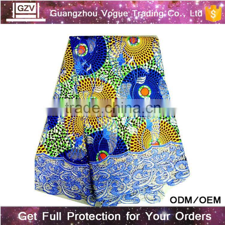 guangzhou online high quality 100% cotton gold african organza tulle lace fabric wholesale