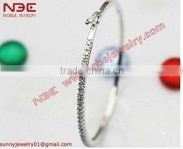 Costume hot sale 925 silver cz bracelet with pave setting heart charm,fashion charm bracelet jewelry for trendy&cute girls