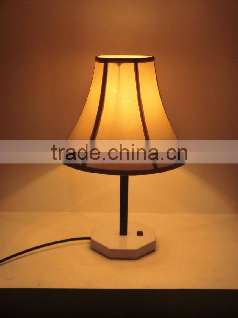 Fabric shade w/USB/Rocker Switch hotel bedside lamp with outlets