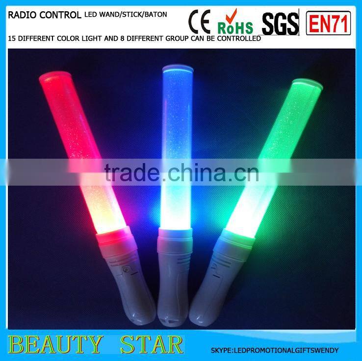 2016 new arrival led glow stick,radio/remote/wireless controlled glow stick promotional for party,event,festival,show