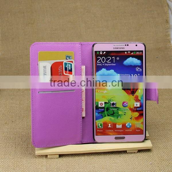 High Quality Leather Holster Card Wallet Folio Stand Flip Case Cover for Samsung GALAXY Note3 N9000