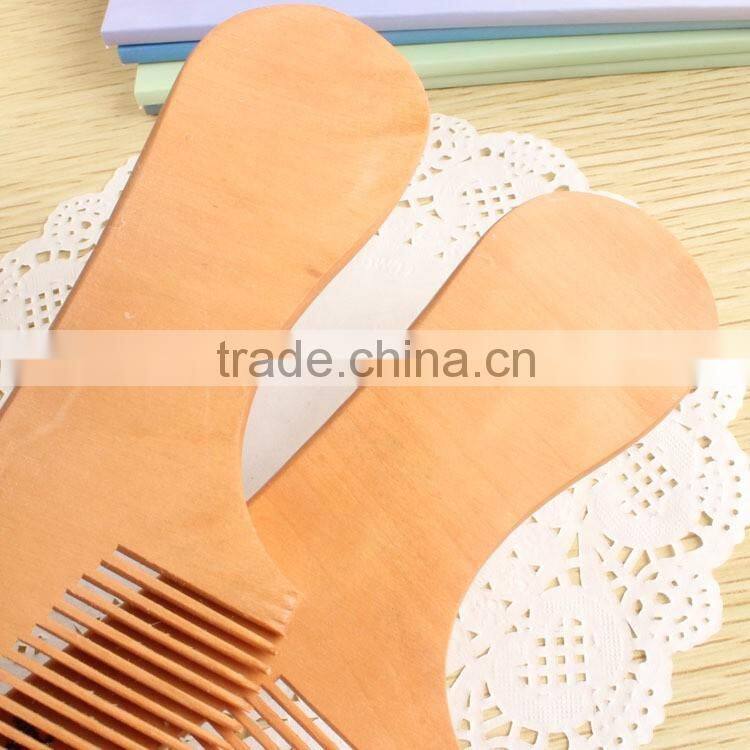 Health care & peach wood wodden circular comb with handle