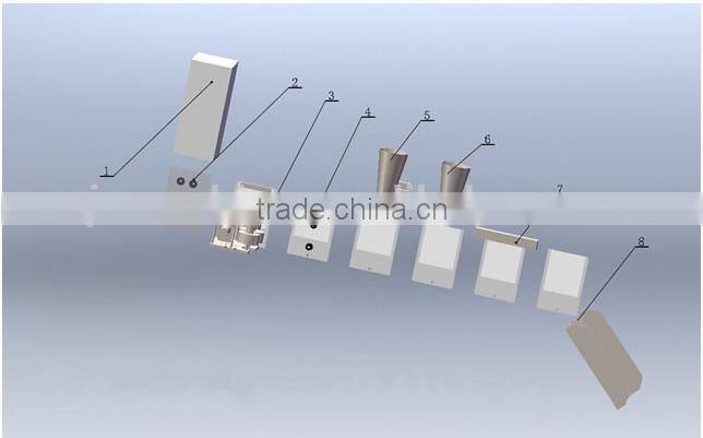 Horizontal film roll chocolate bar packing machine