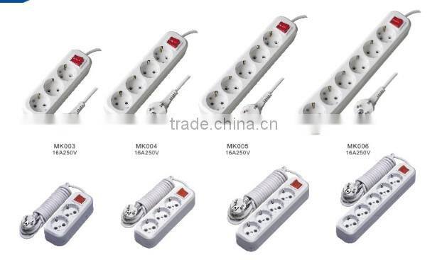 New design high quality 3 core electric power extension sockets outlet,UK, Multi,EU