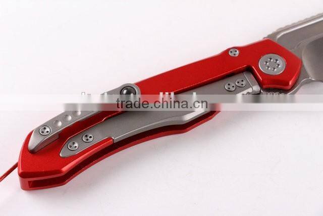 OEM folding knife with D2 blade and Titanium alloy handle