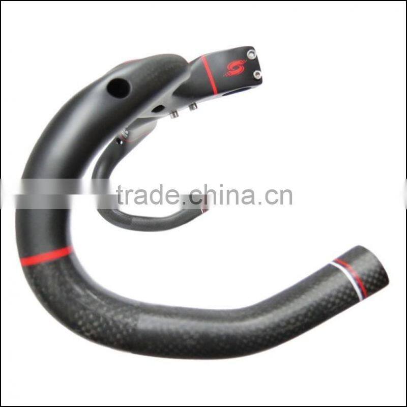 2016 mountain bikes carbon handlebar mtb road bike accessories bicycle parts grips with stem xinshun brands BH2321