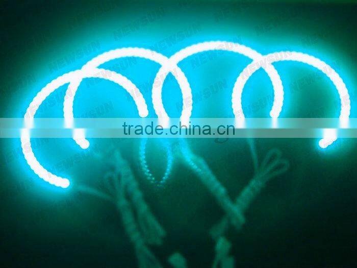 Factory offer 12V 35W color changing angel eyes E36 131MM RGB angel eyes for BMW headlights 5050SMD high brightness