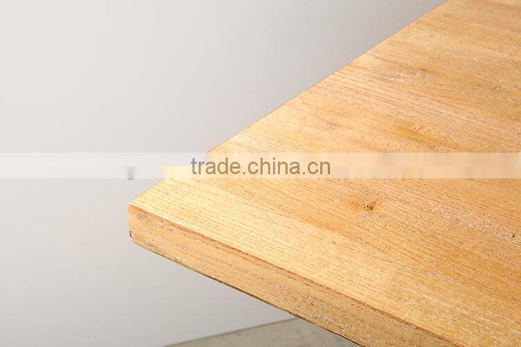 country style solid wood dining Iron table