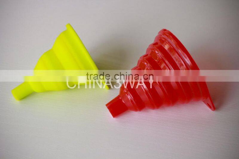 FDA &LFGB Food Grade collapsible silicone folding funnel