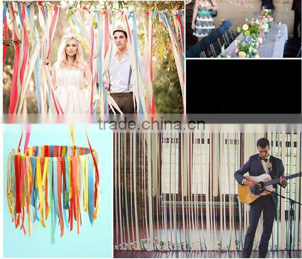 wholesale various size Decorative Christmas Metallic colored Ribbon for packaging 25yards/roll