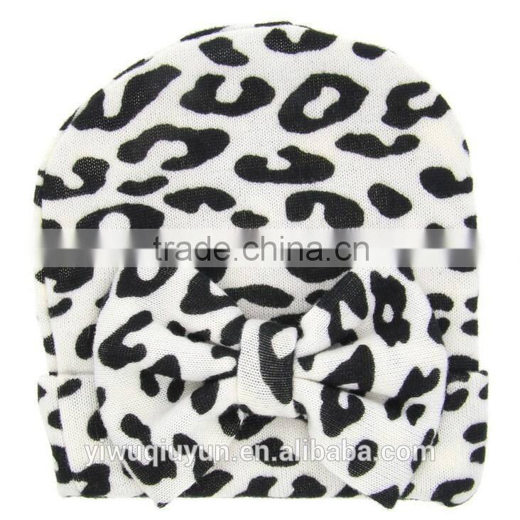 New Xmas Neonatal baptism cap Owl stars Baby Hat Keep Warm Double Layer Beanie Hats bow Knitted Cotton Caps