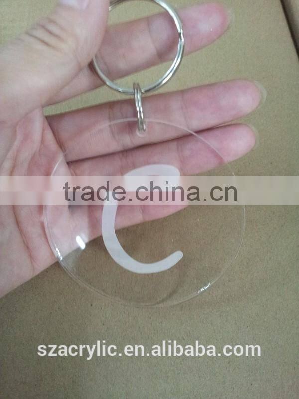 Acrylic Key ring with Laser Letter,Acrylic key chain with laser letter