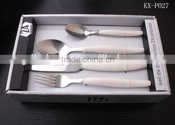 Simple Design Plastic Handle Stainless Steel Flatware - KX-P027