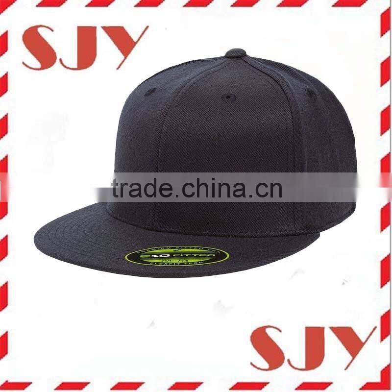 Wholesale 6 Panel Plain Fitted Sized Curved Baseball Cap