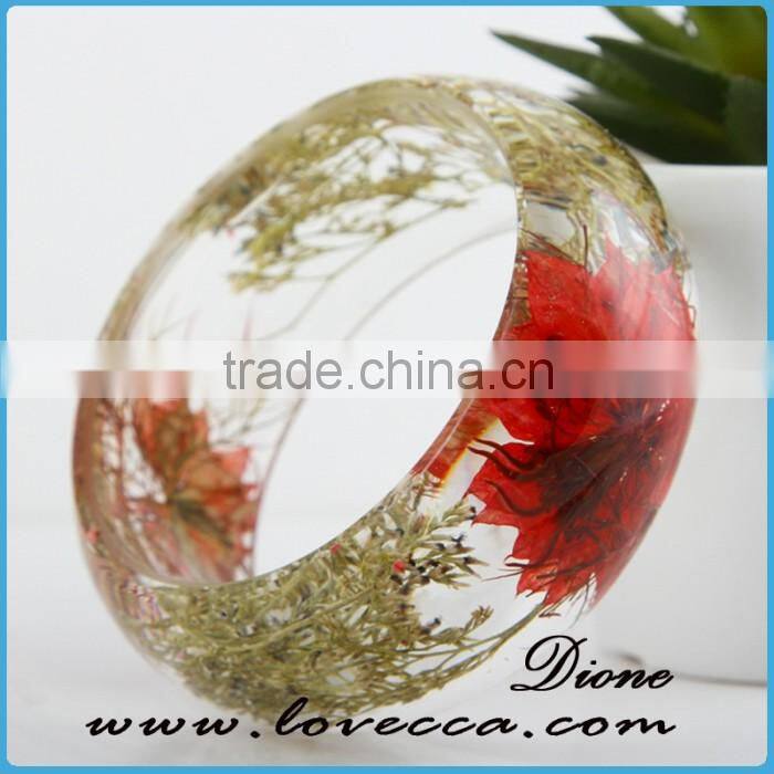 hand-made plant flower bangle new design Natural Herbarium bangle
