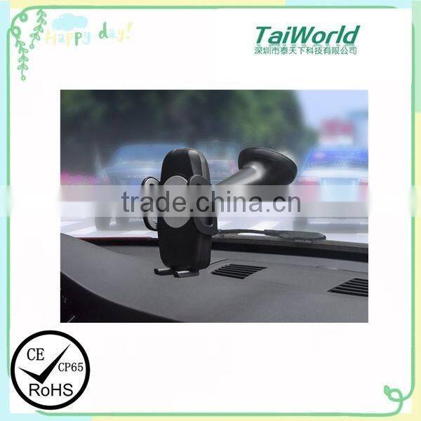 2016 Best Quality QI Wireless Car Chargering Holder With 360 Degree Rotatable For Mobile Phone