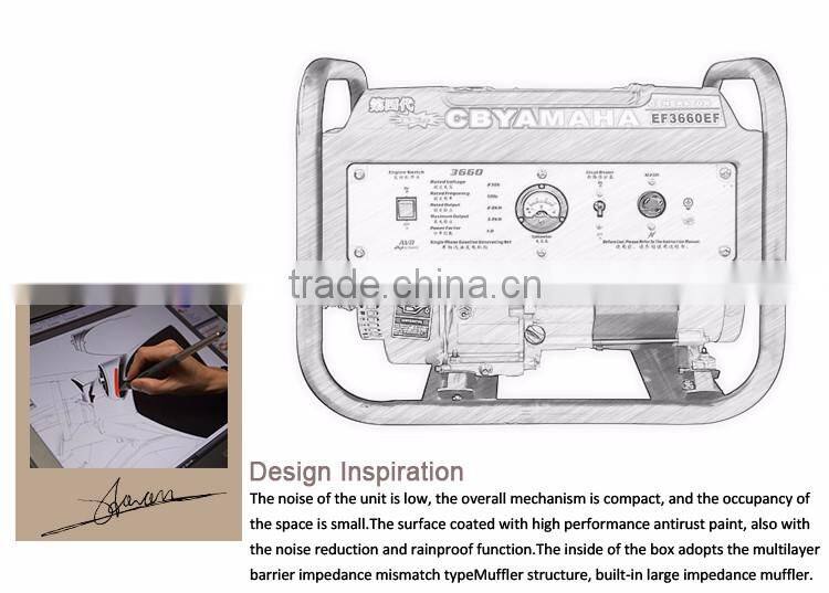 CE approved single phase manual start EF6600TE small power 5kw gasoline genset meet ISO9001 standard